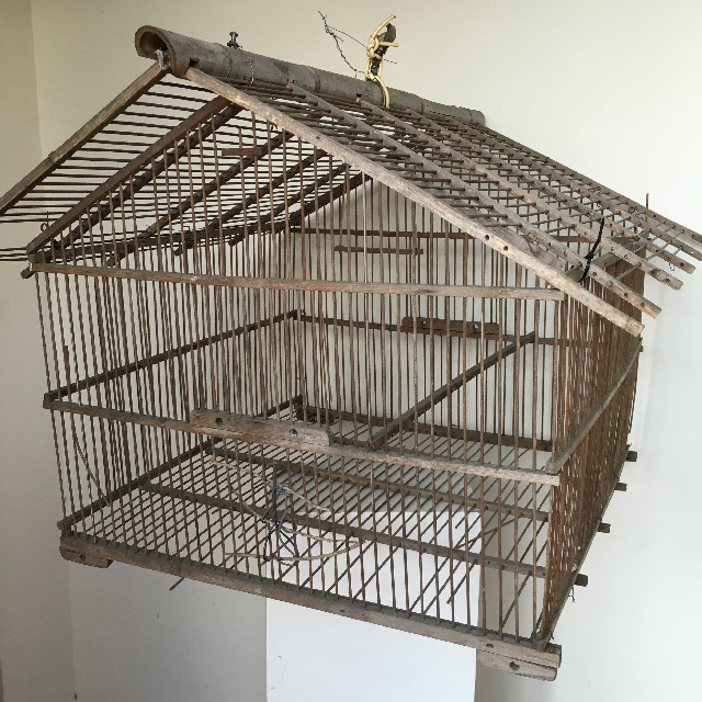 BIRDCAGE, Matchstick Style - Square/Aged